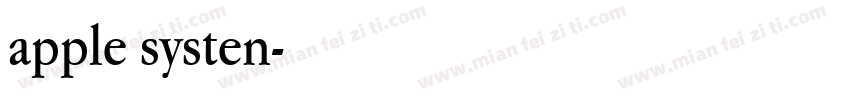 apple systen字体转换